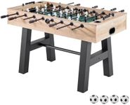 VEVOR Foosball Table, 140 cm Standard Size Table, Indoor Full Size Foosball Tables for Home, Family, and Game Room, Durable Soccer Set, Includes 4 Balls, Score Keeper, and 2 Cup Holders