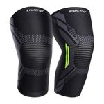 Amazon Brand - Symactive Kneecap Compression Support | For Gym, Running, Cycling & Sports | For Men & Women | Large Size (Black)