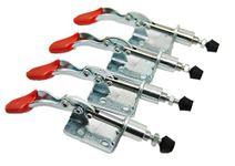 E-TING 4pcs Hand Tool Toggle Clamp Red Plast Horizontal Quick Release Tool (GH-301AM)