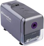 Swordfish ‘VariPoint’ Electric Pencil Sharpener with Replaceable Helical Blade and Pencil Point Options [40232], Grey