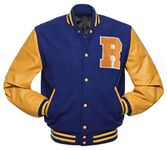 Fashion_First Yelllow Varsity R Letterman Jacket Mens Yellow Baseball Bomber Jacket Riverdale Jacket Archie Andrews KJ APA