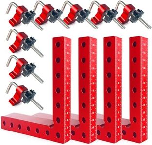 90 Degree Clamp Corner Clamp - Right Angle for Woodworking 4 Pack 5.5"x 5.5" Aluminum Alloy Woodworking Corner Clamps Wood Working Tools and Equipment L Square Aluminum Angle Clamp Tool #2