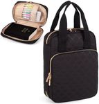 Bunnychill Bible Cover for Women, Bible Case with Handles,Carrying Bible Bag Scripture Case Church Bag Bible Protective with a Zippered Front Pocket & Velcro Back Pocket