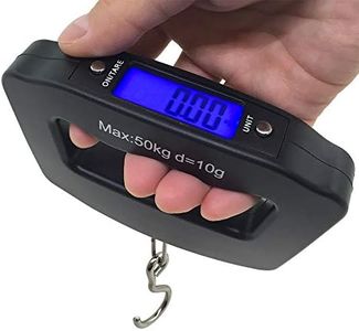 AFUNTA 50Kg 10g LCD Home Electronic Digital Portable Hanging Weight Hook Travel Luggage Scale