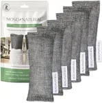 Moso Natural Shoe Deodorizer Insert (3 Pack) Charcoal Odor Absorber for Shoes, Boots, Gym Bag | Unscented Shoe Odor Eliminator | Air Purifying Bags (Two Per Pack. 6 Total)