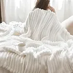 Bedsure White Fleece King Blanket f