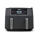 Ninja DZ201 Foodi 8 Quart 6-in-1 DualZone 2-Basket Air Fryer with 2 Independent Frying Baskets, Match Cook & Smart Finish to Roast, Broil, Dehydrate & More for Quick, Easy Meals,Dark Grey