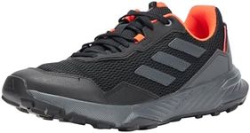 adidas Men's Tracefinder Trail Running Shoes, Carbon Black/Grey SIX/Solar RED, 8 UK