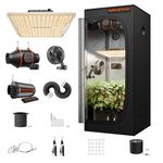Spider Farmer New EVO Grow Tent Kit Complete 3x3x5 SF1000 Samsung LM301H EVO & Dimmable Grow Tent Complete System 2.3x2.3ft Growing Tent Kit Set 27"x27"x62" with 4 Inch Inline Fan Carbon Filter