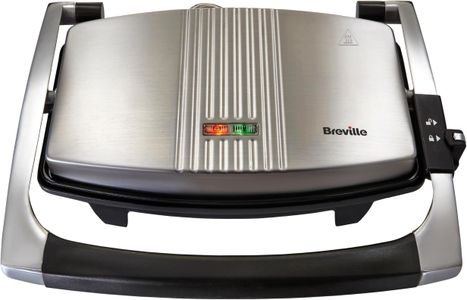 Breville 3-Slice Sandwich Press – Silver Non-Stick Grill