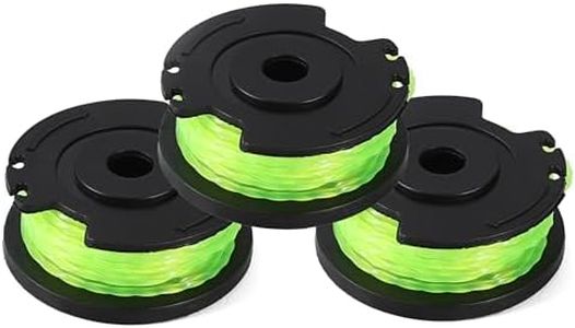 WORKPROX 16.4 Feet Trimmer Line, Replacement Spool, Star-Shaped Green Nylon Cord, 3 Pack, 0.055 Inch Diameter