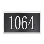 Metal Large Address Plaque - Engraved Custom House Number Sign Plaque,Address Sign Plate,House Numbes for Outside House,Yard,Mailbox,Fence,Driveway,Business Wall Mount 13.8 x 6 inch