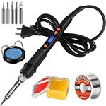 Soldering Gun, 100W LCD Digital Solder Iron for Soldering, Portable Solder Gun with Adjustable Temperature and Fast Heating Ceramic Thermostatic Design, 9pcs Soldering Gun Kit