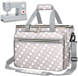 Anitor Sewing Machine Case with Removable Bottom Padding, Sewing Machine Bag Fits Most Standard Sewing Machines and Storage Sewing Accessories, for Singer, Brother, Janome, Round Dot，(Bag Only)