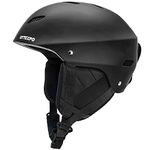 OTTEXPO Ski Helmet for Adult, Shockproof Protective ABS Hard Shell with EPS Foam, Snowboard Helmet for Men Women and Youth (Black, M)