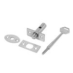 Sourcingmap Fire Door Stainless Steel Hidden Manager Tubewell Key Mortise Lock 44x48x22mm