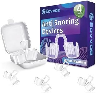 Anti Snoring Devices, Adjustable Snore Stopper for Men and Women, Snoring Solution, Individually Packaged & Reusable – 4 Pack