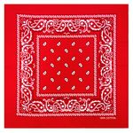 Cotton Bandana, VIPITH Novelty Bandanas Double Sided Paisley Print Cowboy Bandanas for Men Women, Handkerchief Head Wrap Headband Face Scarf for Men Women (Red)