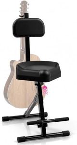 Liquid Stands Guitar Stool, Adjustable Piano Stool - Professional Musician Drum Throne with Backrest - Guitar Seat Drum Seat, Musician Stool, Chair, Guitar Chair for Adults, Kids, Drummer, Guitarist