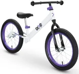 Bixe Balance Bike - 16" (40.6 cm) Big Kids' Training Bikes - Kids Balance Bike Designed for Children Ages 4 to 9 - No Pedal Push Bicycle for Boys or Girls - Purple