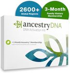 AncestryDNA Genetic Test Kit + 3-Month Ancestry World Explorer Membership: DNA Ethnicity Test, Find Relatives, Family History, Complete DNA Test, Ancestry Reports, Origins & Ethnicities, 1 Kit