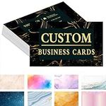 Custom Business Cards,Personalized Name Cards with Your Logo,Double Sided Printing,Personalized Business Cards Customizable with Photo for Small Business Waterproof Double Sided