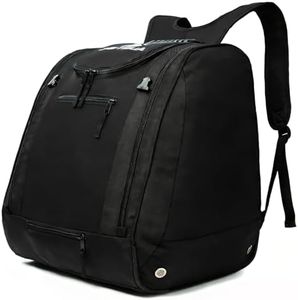 StorForge 50L Boot Bag,Ski Boots(Size 14) and Snowboard Boots Bag,Waterproof Snowboarding Travel Luggage,Hidden mesh pockets for helmet,Excellent for Store all ski gears (black)