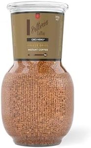 Vittoria Coffee Oro Nero Dark Roasted Instant Freeze Dried Coffee. Reusable Glass Jar Vase - 300g