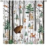 YCness Kid Forest Animal Curtains, 