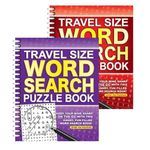 Squiggle - A5 Spiral Bound Travel Size Word Search Puzzle Books - Set of 2