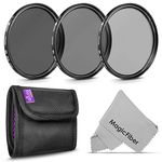 52MM Altura Photo Neutral Density Professional Photography Filter Set (ND2 ND4 ND8) + Premium MagicFiber Microfiber Cleaning Cloth