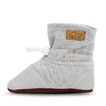 JAN & JUL Adjustable Stay-on Baby Booties Slipper Socks (Pebble Grey, Medium, 12-18 Months toddler)