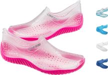 Cressi Water Shoes - Adult Shoes for All Types of Water Sports Activities, Clear/Pink, 4.5 UK