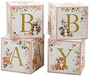 Kate Aspen Pink Woodland Baby Boxes