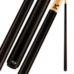 Viking B2002 2 Piece 58" Pool Cue Stick, Midnight Black, 19oz, Made in The USA, Billiard Cue Stick, Bar or House Use for Men and Women