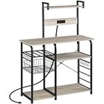 Yaheetech Bakers Rack with Power Ou