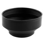 Collapsible 3-Stage 62mm Screw In Soft Rubber Lens Hood for Camera