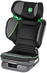 Peg Perego Viaggio Flex 120 Booster, 4D Total Adjust for Safety & Comfort, No Armrests, Compact Fold for Travel, 40-120 lbs, Made in Italy, John Deere (Black/Green)