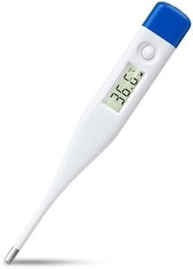 Berrcom Digital Thermometer for Adults and Kids, Oral and Underarm Thermometer for Fever C/F Switchable Rectal Thermometer for Babies with Fever Alarm