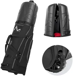 UNIHIMAL Golf Travel Bag for Airlines with Wheels, PC Hard Case Top Golf Club Travel Bag with 1680D Fabric, Shield Your Clubs with Lightweight Durability