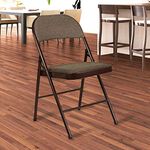 Story@Home Metal Folding Chair | Chairs for Home| Modern Light Weight Space Saver Simple Multi Functional for Living Room, Dining Room, School Chairs, playschool, Office, Home and Cafe- Brown