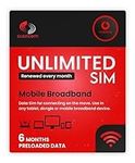 Vodafone 5G Unlimited Data Sim preloaded for 6 Months. Perfect for unlocked Phones, Routers, Tablets, and Wifi Dongles - Activate anytime when you receive the SIM.