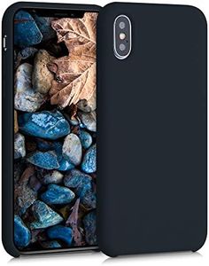 kwmobile Case Compatible with Apple iPhone Xs Case - TPU Silicone Phone Cover with Soft Finish - Blueberry