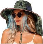 Solar Panel Powered Fan Built in Wide Brim Outdoor Fishing Hat USB Charging Men Ultralight Sun Bucket Mission Cool Cap for Garden Boonie Summer Beach Safari Hiking Camping Sunhat Mowing UV Protection