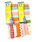 8x baby kids soft wash cloth bath feeding towel flannel wipe mixed colours