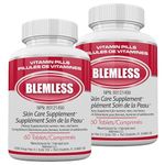 Blemless 120ct Tablets- Designed as Clear Skin Supplement Pills for Oily Skin & Blemishes for Women, Men, and Adults