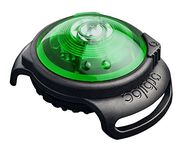 Orbiloc Dual Flashing/Solid Safety LED Light Dogs - High Visibility Running Light Durable Water Proof Impact Resistant Attach To Harnesses And Collar Dog Walking Light - Green