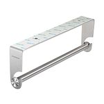 simpletome Kitchen Paper Towels Holder Under Cabinet Adhesive or Drilling Installation Brushed SUS304 Stainless Steel