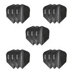 Harrows Retina Dart Flights | 5 x sets Darts Flights (15 Flights Total) I 100 Micron Dart Flights I Premium Extra Strong Made in UK I Professional Darts Accessories I Black Dart Flights