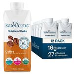 Kate Farms Nutrition Shake - USDA Organic Vegan Meal Replacement Shake - Case of 12 (Coffee Nutrition)